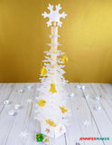 Deluxe Paper Snowflake Christmas Tree Luminary Pattern and SVG Cut Files