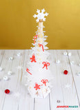 Deluxe Paper Snowflake Christmas Tree Luminary Pattern and SVG Cut Files